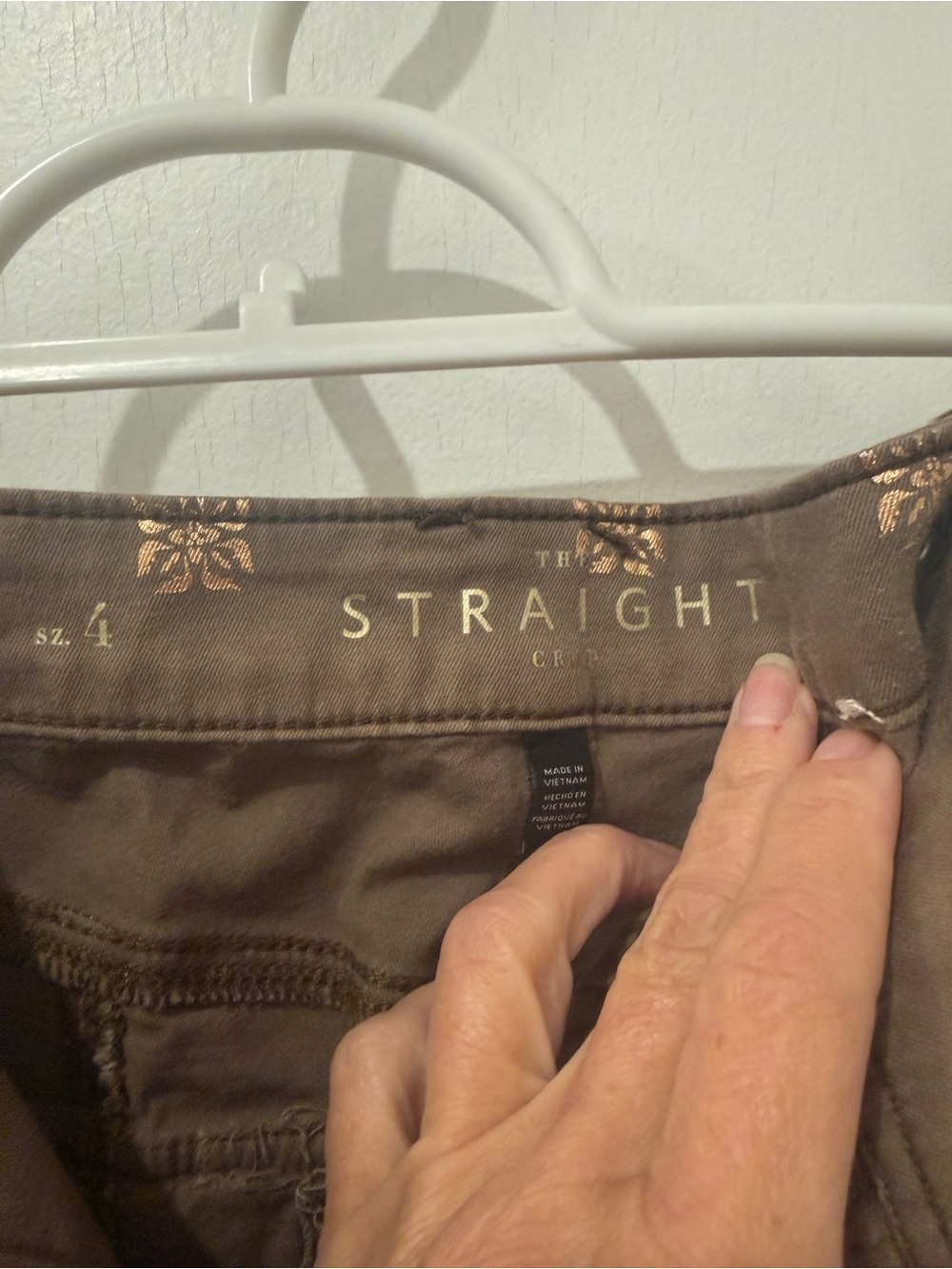 The Straight Crop Pants - Brown